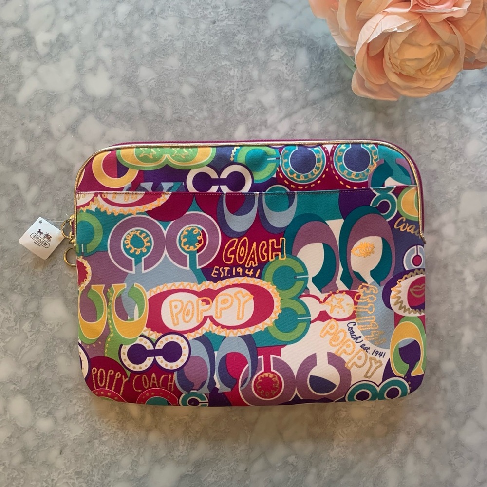 Coach Poppy Multicolor Zip Pouch - Picture 2 of 9